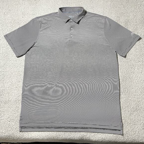 Johnnie O Polo Shirt Mens XL Stripe Performance Avalon Golf Club Stretch Casual - Picture 2 of 10
